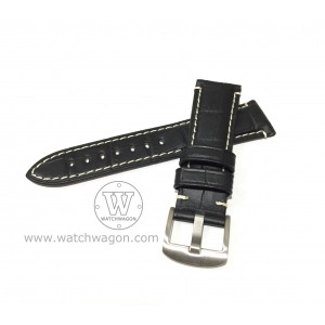 Paros Genuine Calf Leather Watch Strap - Type A Black