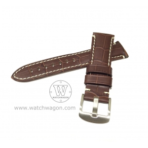 Paros Genuine Calf Leather Watch Strap - Type A Cocoa 24mm