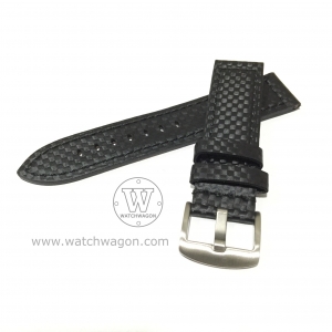 Paros Genuine Calf Leather Watch Strap - Type C Black Stitching 24mm