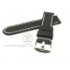 Paros Genuine Calf Leather Watch Strap - Type D Black 24mm
