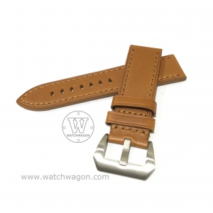 Paros Genuine Calf Leather Watch Strap - Type G Tan 24mm