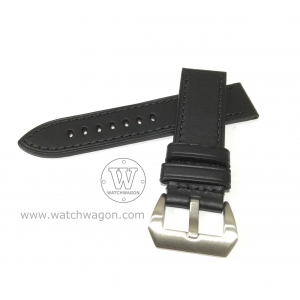 Paros Genuine Calf Leather Watch Strap - Type G Black 26mm