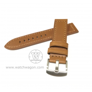 Paros Genuine Calf Leather Watch Strap - Type H Tan 24mm