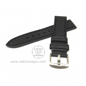 Paros Genuine Calf Leather Watch Strap - Type J Black 24mm