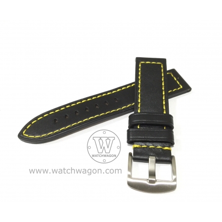 Paros Genuine Calf Leather Watch Strap - Type K Yellow 20mm