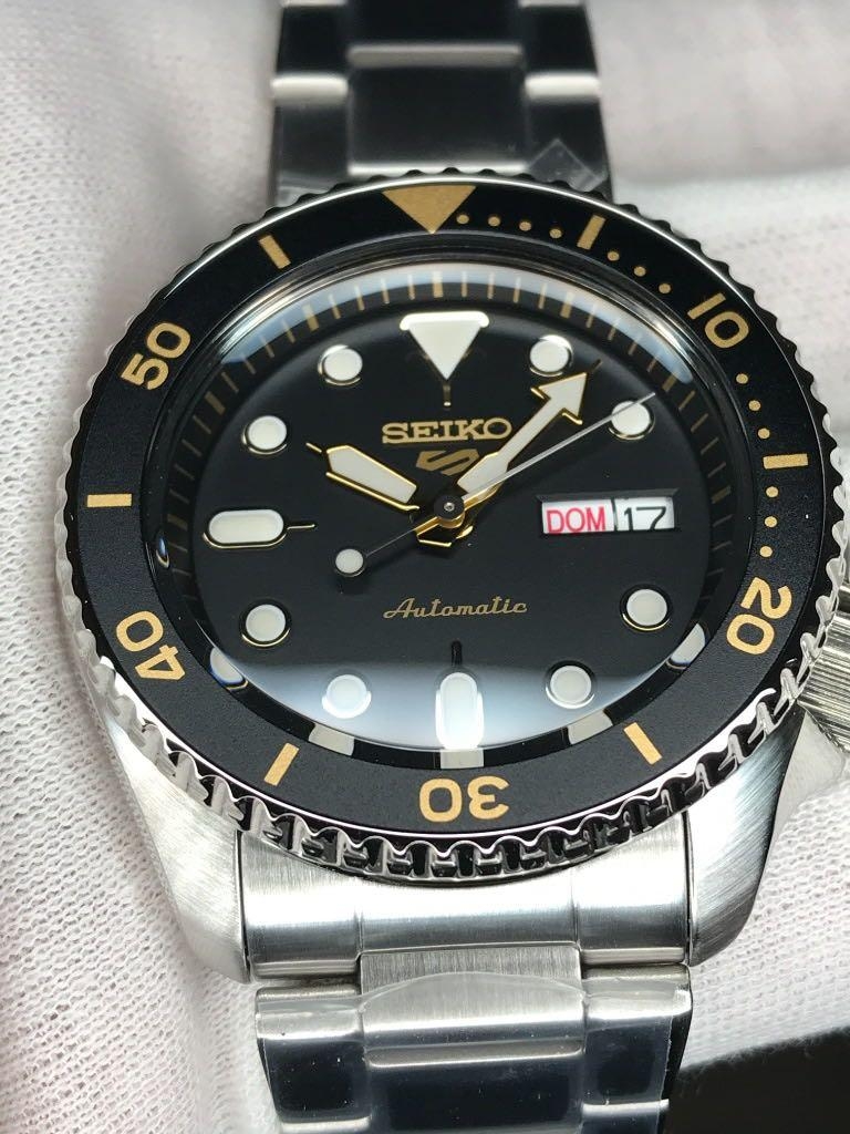 Seiko 5 SRPD57K1 Automatic 100m Water Resistant Black Dial Gents Sports  Watch - Watchwagon