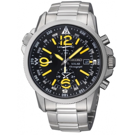 Seiko Solar Alarm Chronograph SSC093P1 - Watchwagon