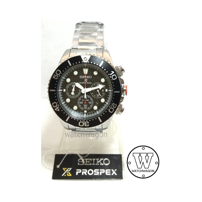 Seiko Prospex Solar Chronograph 200m Divers SSC015P1 - Watchwagon